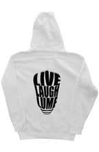 Load image into Gallery viewer, Live, Laugh, Lume - WHITE independent heavyweight pullover hoodie
