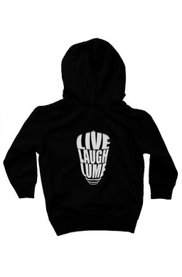 Live, Laugh, Lume - BLACK kids fleece pullover hoodie